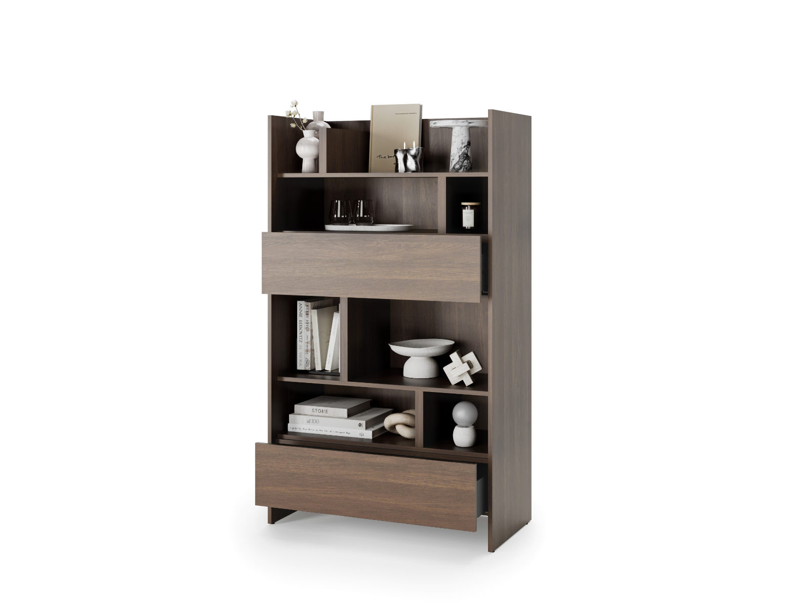 Mobistoxx Boekenkast CONCEPTION PRO 158 cm wit/dunin eik