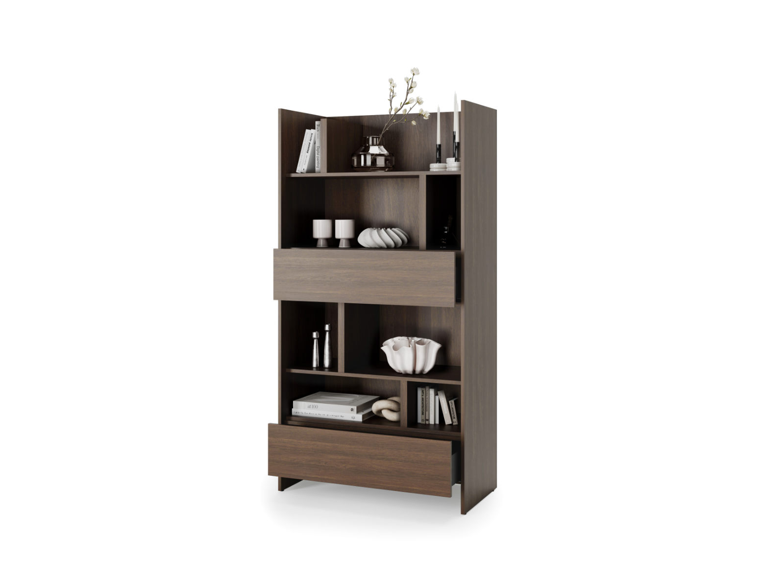 Mobistoxx Boekenkast CONCEPTION PRO 178 cm wit/dunin eik