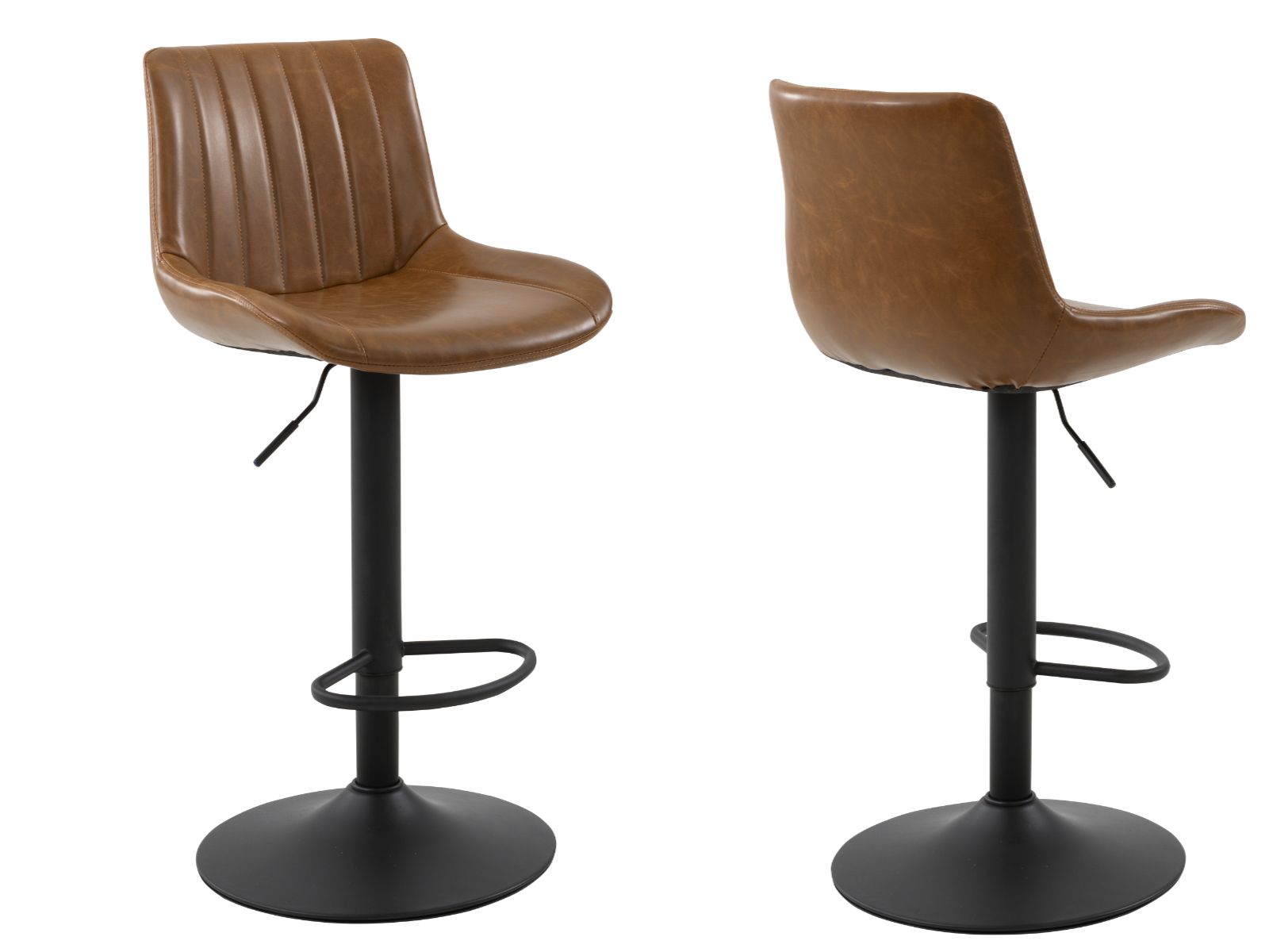 Barkruk BARTELD 90>150 cm vintage bruin