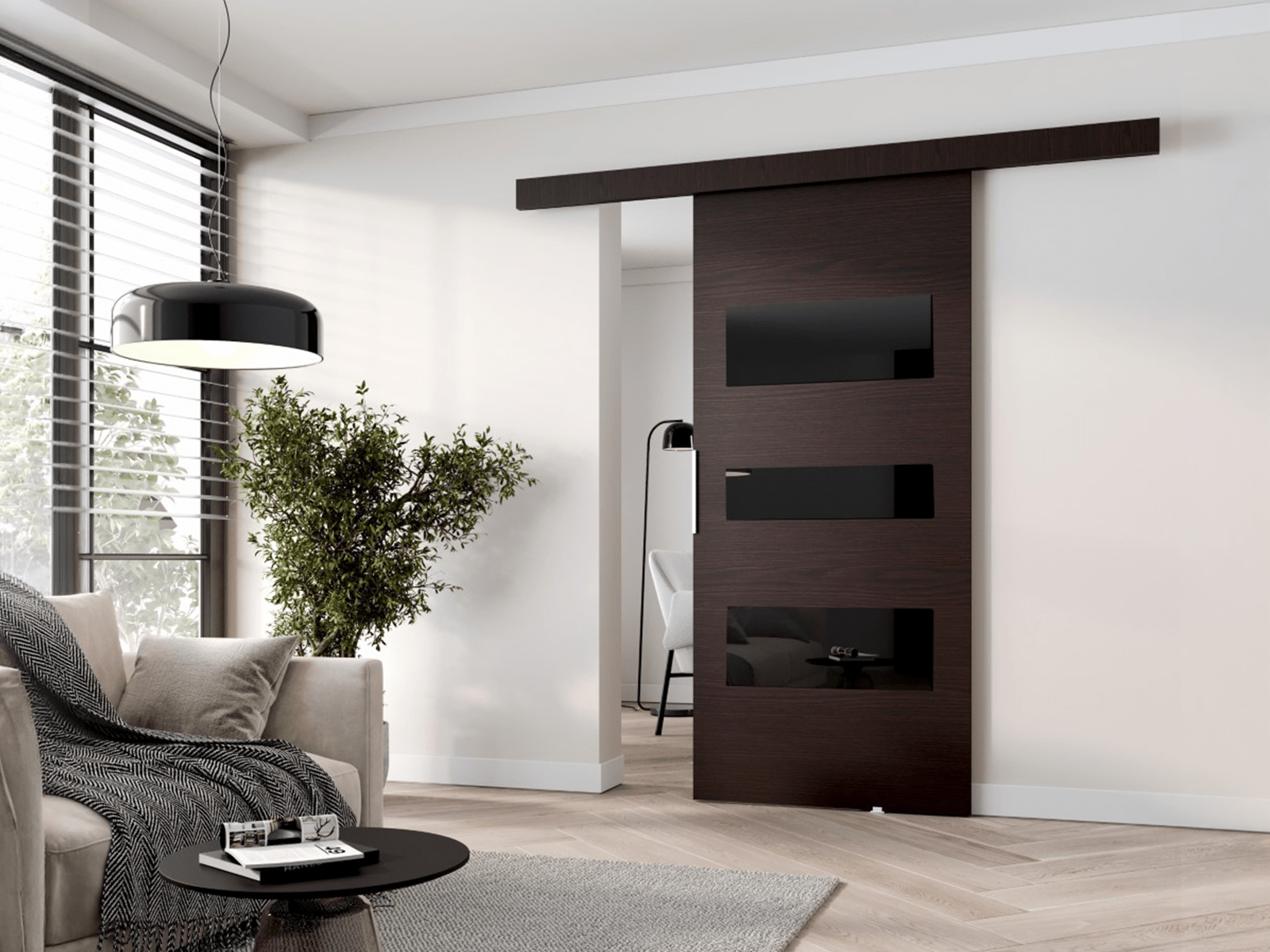 Schuifdeur CORWEL 96 cm wengue