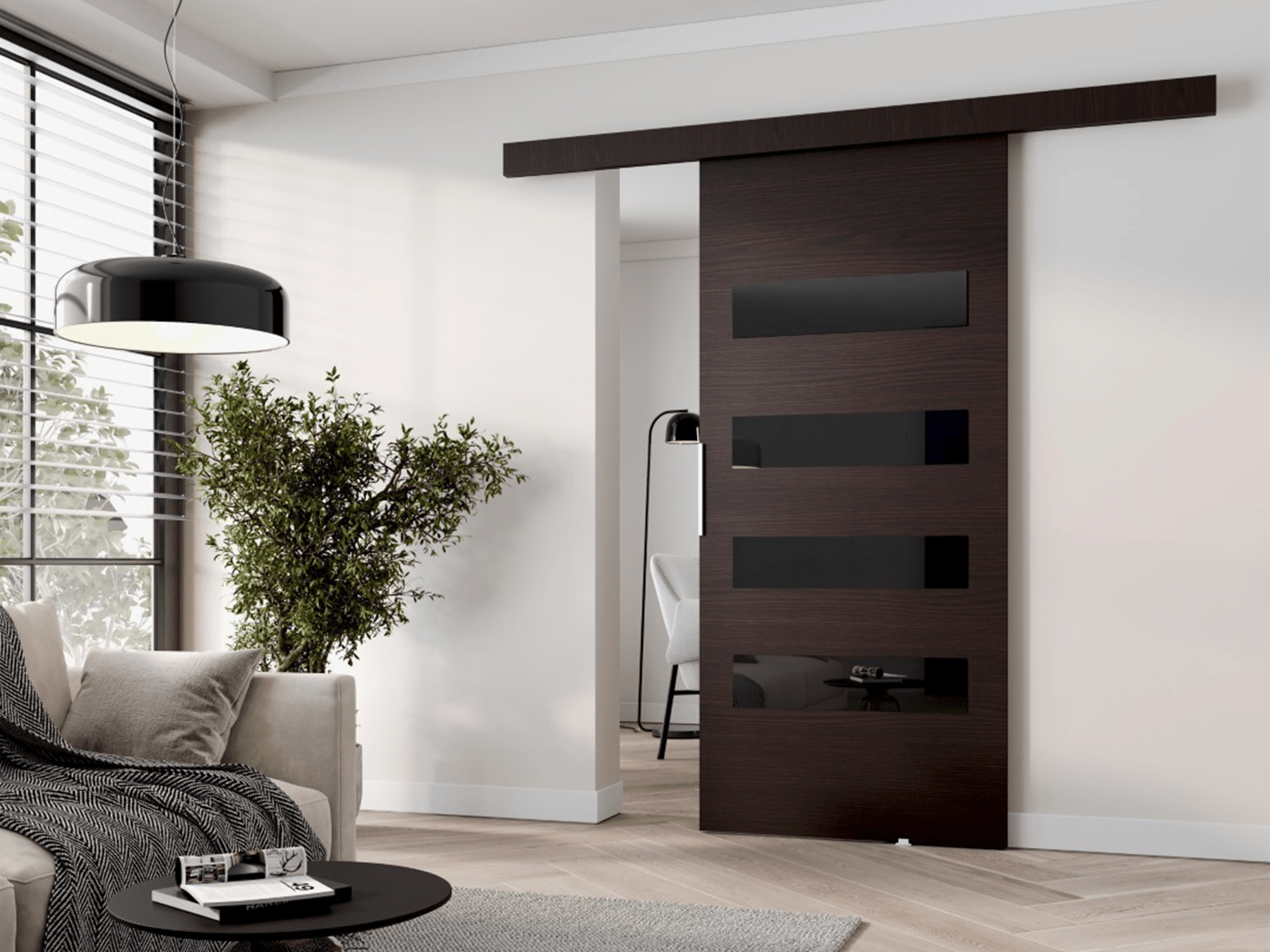 Schuifdeur CLAUDINE 76 cm wengue 