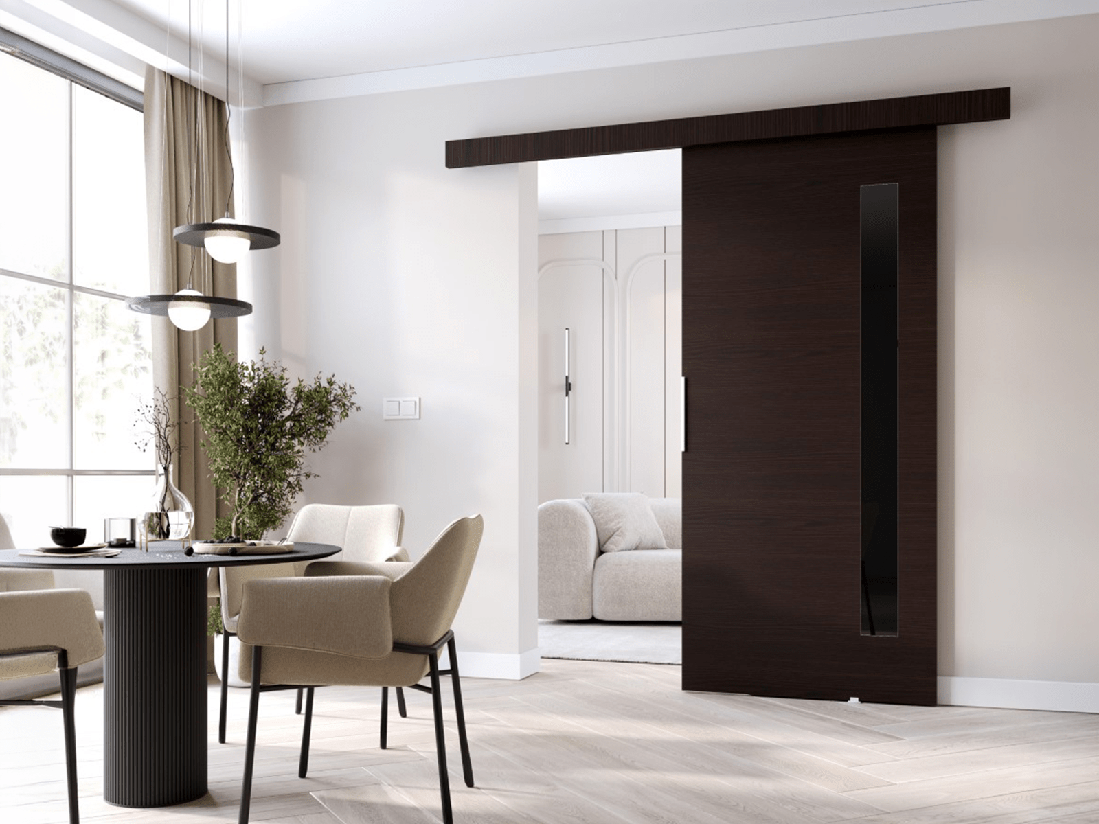 Schuifdeur CLUNOA 86 cm wengue