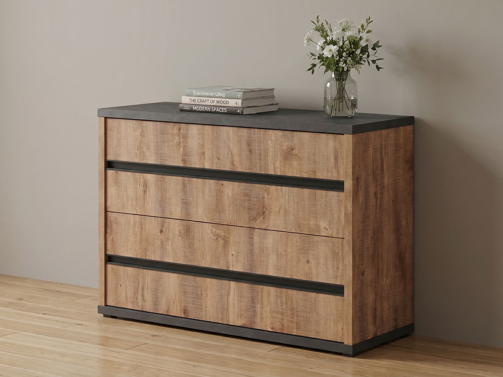 Commode ELMA 2 lades industriële eik