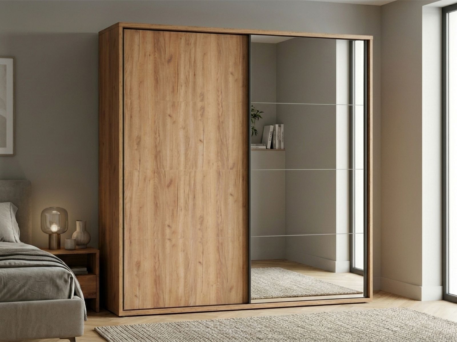 Kledingkast EWOUT 2 deuren 240 cm franse eik herfst