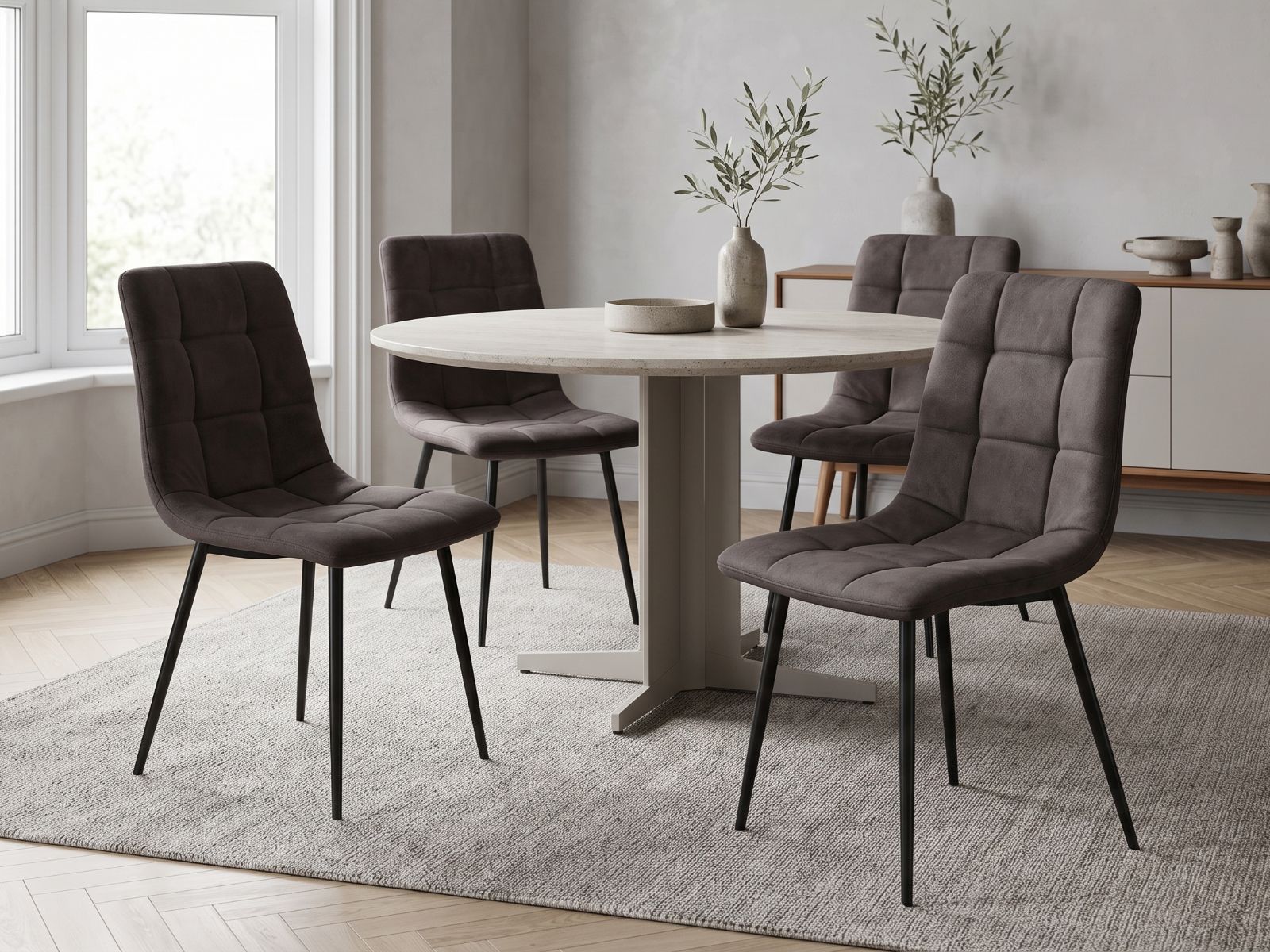 Set van 4 stoelen ARCHIMEDE zwart