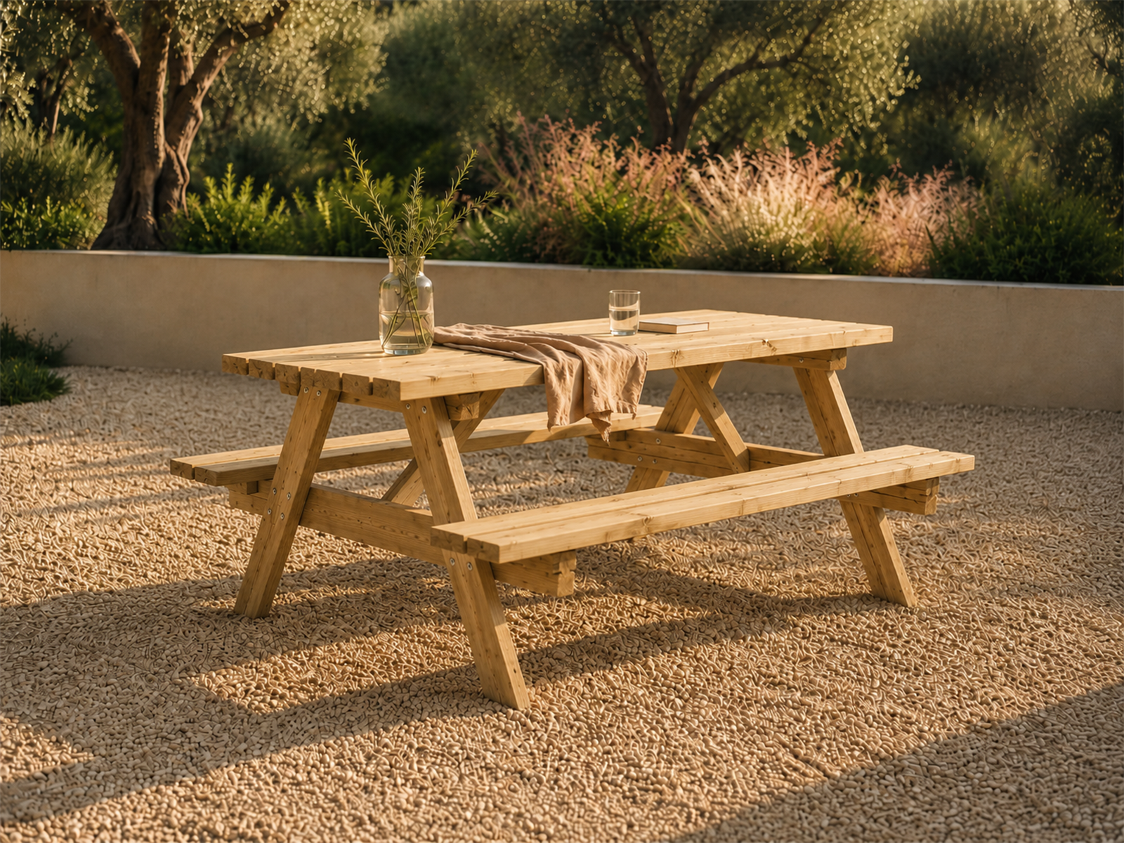 Picknicktafel FLORENCE 4 personen noorse den/spar