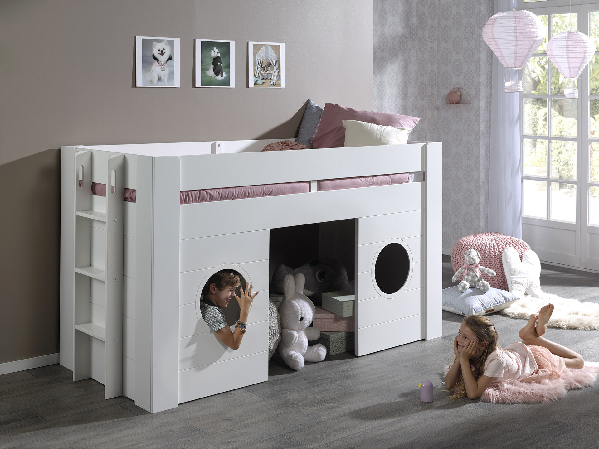 Halfhoogslaper FRED 90×200 cm wit