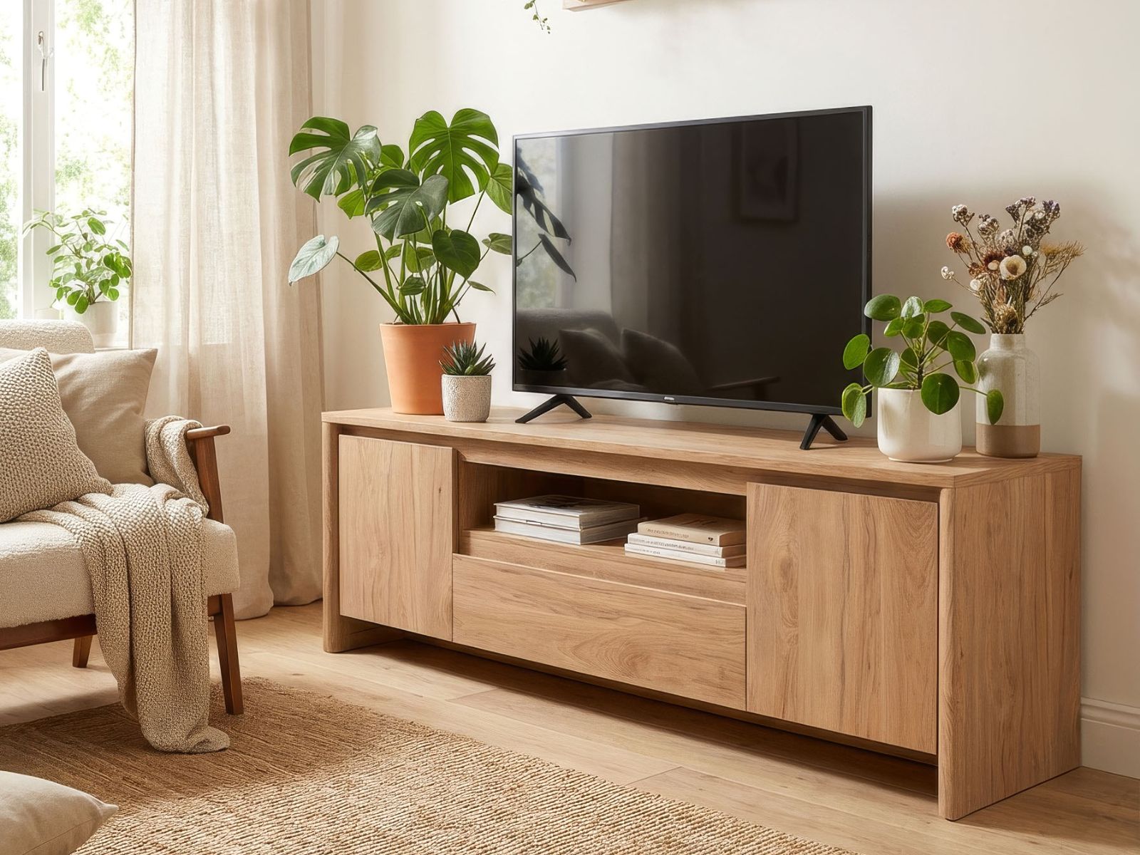 TV-/hifi-meubel GENIUS 2 deuren 1 lade jackson eik