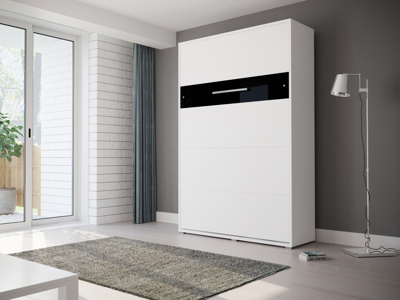 Mobistoxx Opklapbed HOUDI 140x200 cm wit/zwart