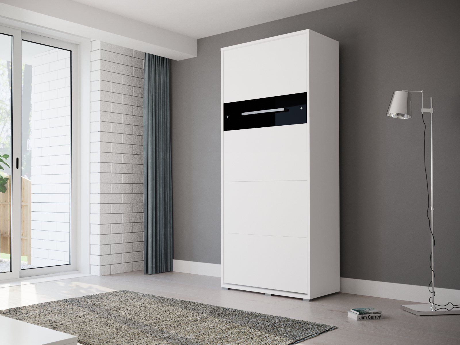 Mobistoxx Opklapbed HOUDI 90x200 cm wit/zwart