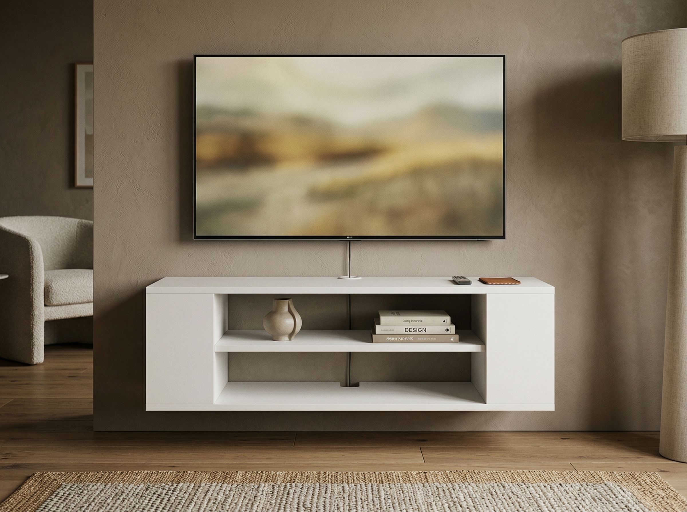 Tv-meubel TREZOR 100 cm wit