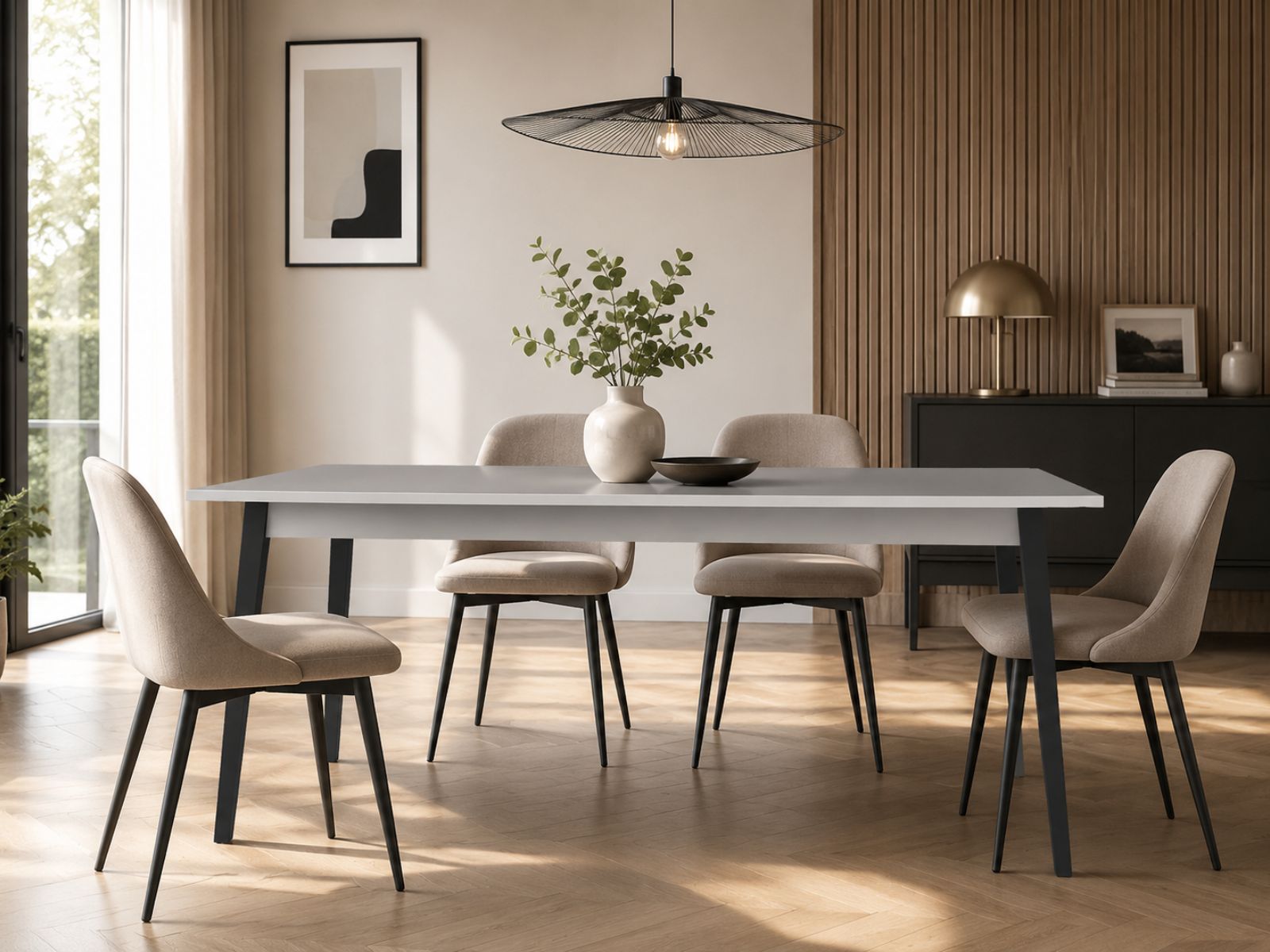Mobistoxx Uitschuifbare eettafel IRELIA 180-220 cm grijs