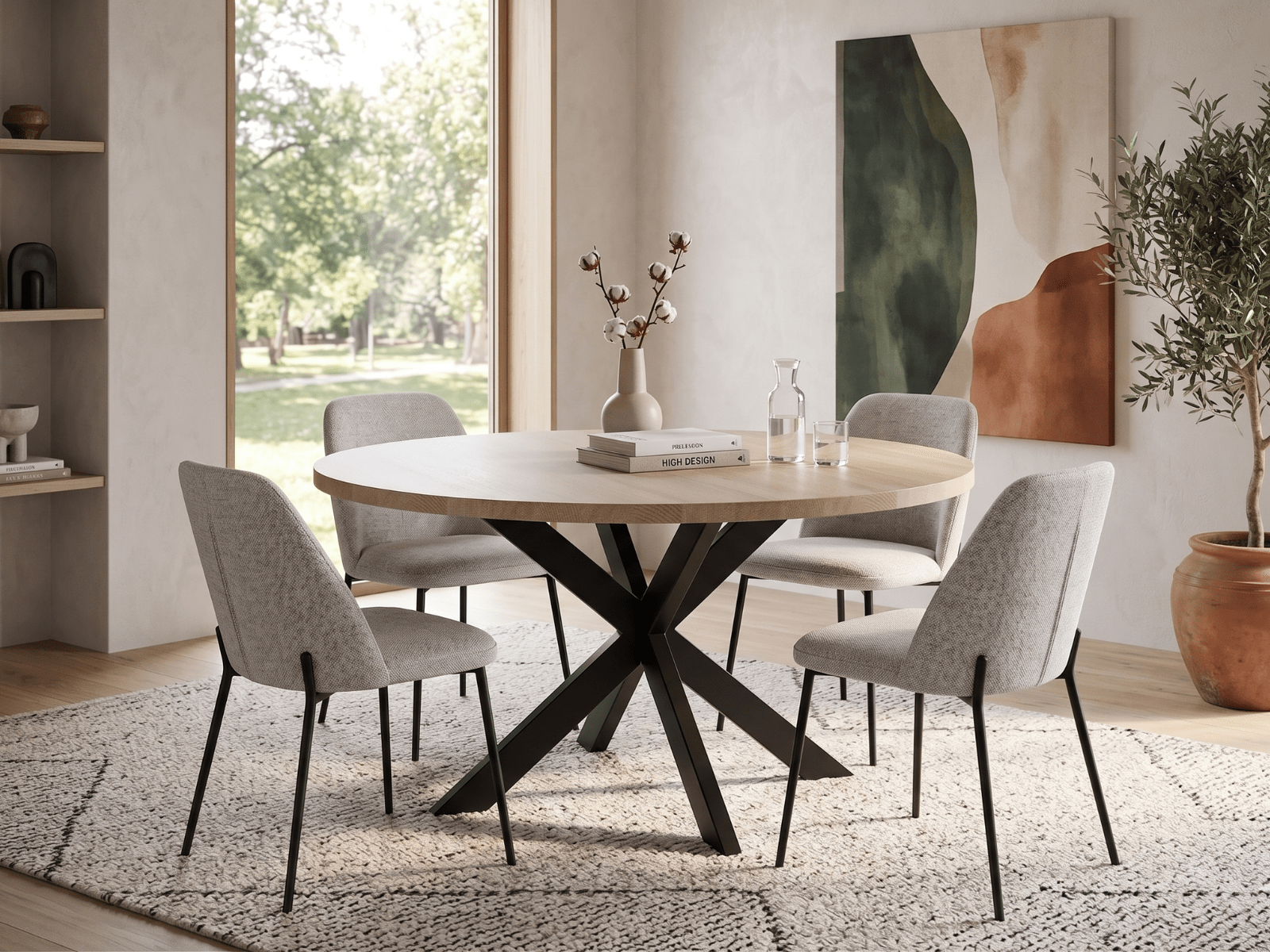 Ronde eettafel MARNOIX Ø 150 cm franse eik