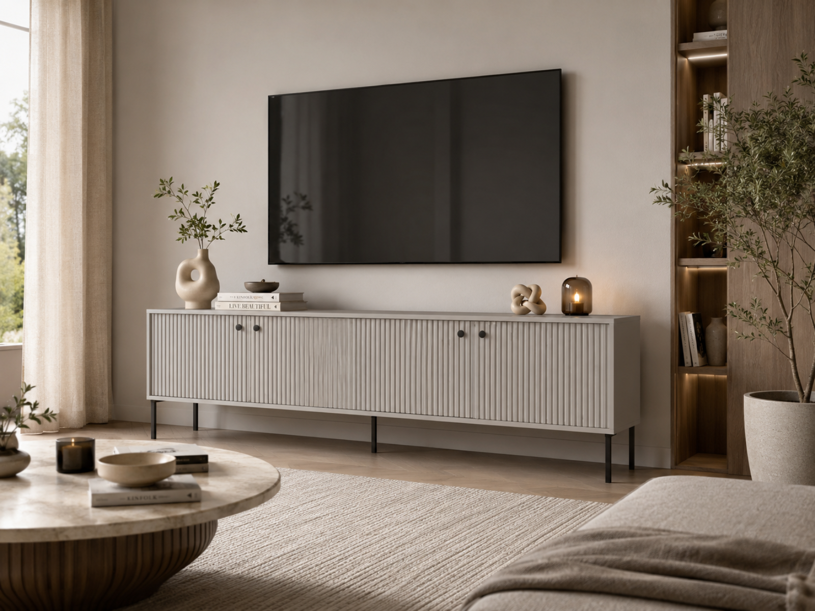 Mobistoxx TV meubel IRELIA 4 deuren grijs