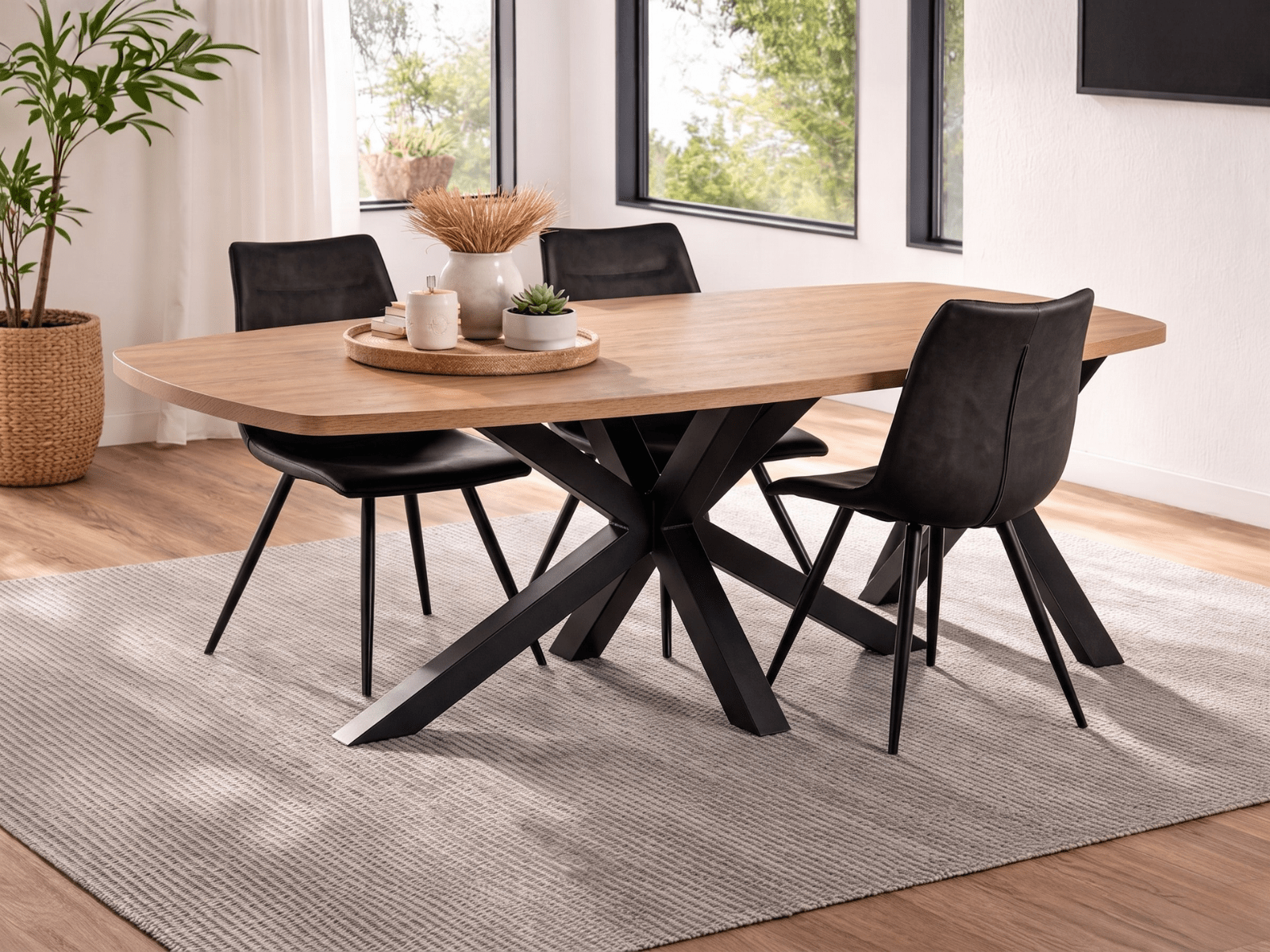 Ovale eettafel MARNOIX 200 cm franse eik