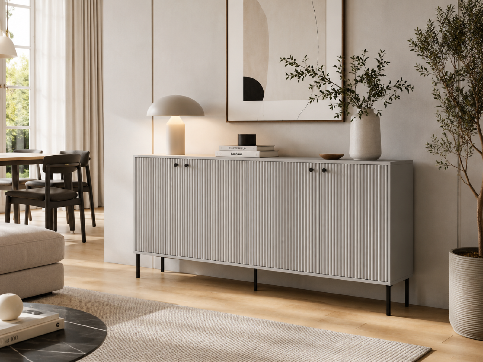 Mobistoxx Dressoir IRELIA 4 deuren grijs