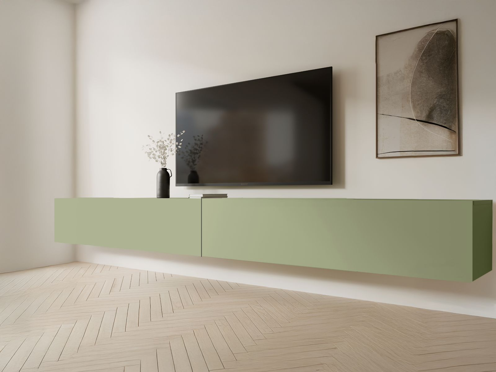 Mobistoxx Tv-meubel KINGSTON 2 klapdeuren 245 cm avocado