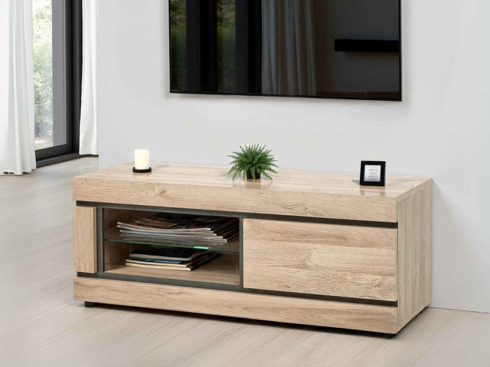 TV-meubel MARNOIX 1 lade franse eik afbeelding