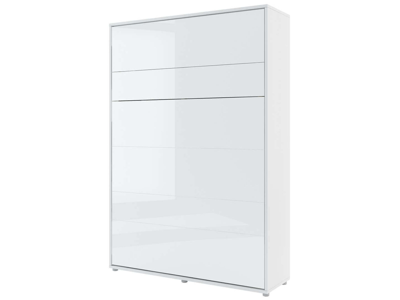 Opklapbed CONCEPTION PRO 140x200 cm wit/hoogglans wit (verticaal) zonder kasten 