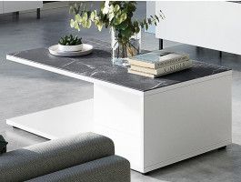 Salontafel CALIFREE 109 cm marmer/wit