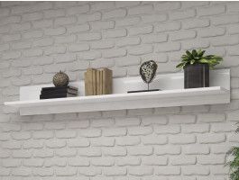 Wandplank TULIO 160 cm wit/hoogglans wit
