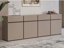 Dressoir CROSSAIR 4 deuren 4 lades taupe