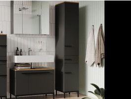 Kolomkast YONA 2 deuren 1 lade navarra eik/grafiet