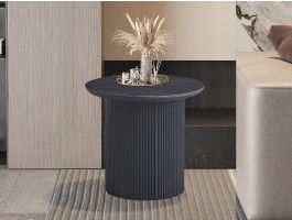 Ronde salontafel LARUSSO 50 cm donkerbruin