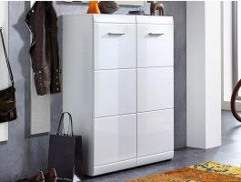 Schoenenmeubel PITTA 2 deuren hoogglans wit