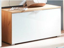 Halbank TOLDO 1 klapdeur navarra eik/ hoogglans wit