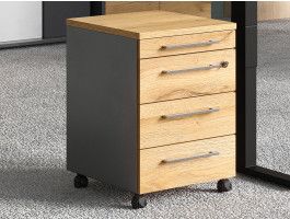 Ladekast AGENDARME 4 lades grandson eik/grafiet