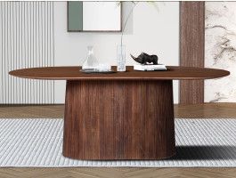 Eettafel MIGADON 200 cm lichtbruin 