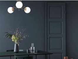 Hanglamp DESIR 3 lamepn goud/wit