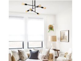 Plafondlamp FLORUS 6 lampen zwart