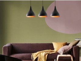 Hanglamp BERCHEM 3 lampen zwart