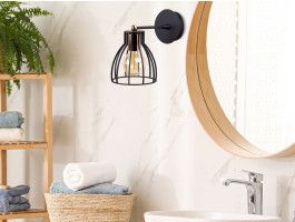 Wandlamp HERMES 1 lamp zwart