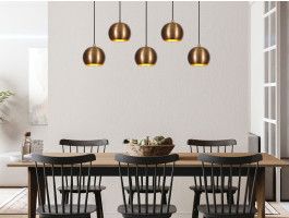 Hanglamp ZEKE 5 lampen vintage 