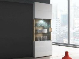 Kolomkast TORERO 1 deur sanremo/hoogglans wit