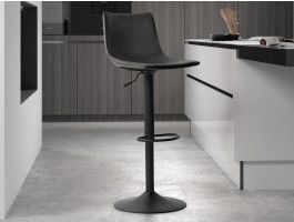 Barkruk TREVOR 61>83 cm zwart