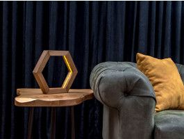 Tafellamp VOLTERRA 1 lamp bruin 