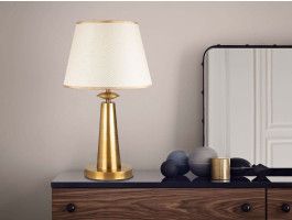 Tafellamp SYRACUSE 1 lamp wit/goud 