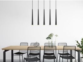 Hanglamp TOLUCA 5 lampen zwart