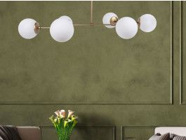 Hanglamp DAMSON 6 lampen geel