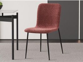 Stoel ALIBABA bouclé stof roze 