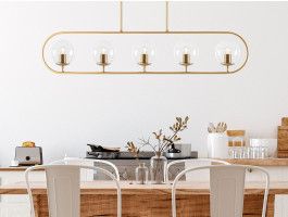 Hanglamp PASTORES 5 lampen goud