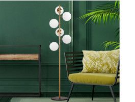 Staande lamp ZAGALLO 6 lampen vintage