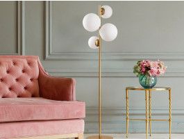 Staande lamp FARAH 4 lampen goud