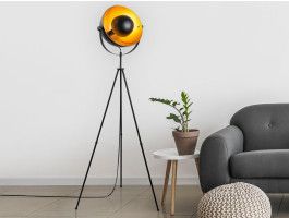 Staande lamp OURANOS 1 lamp zwart/goud