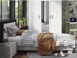 Bed SAMMOU 90x200 cm beton/wit