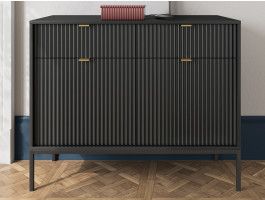 Dressoir NORYA 2 deuren 2 lades zwart